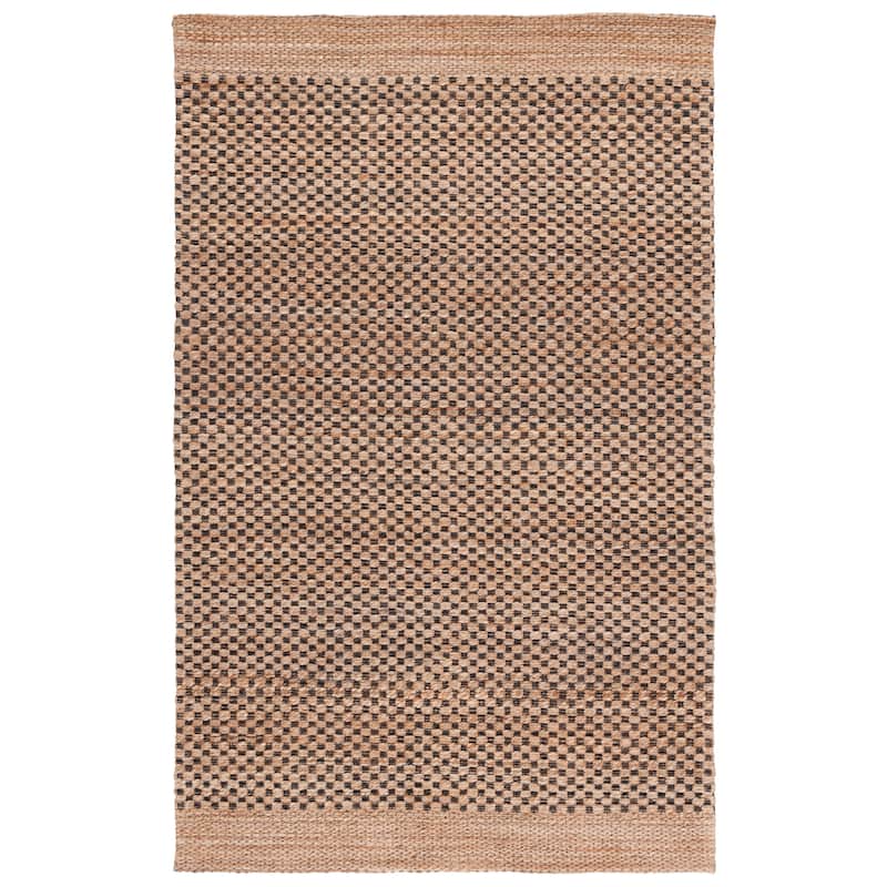 SAFAVIEH Hand-Woven Natural Fiber Maribel Casual Jute Rug - 6' x 9' - Natural/Black