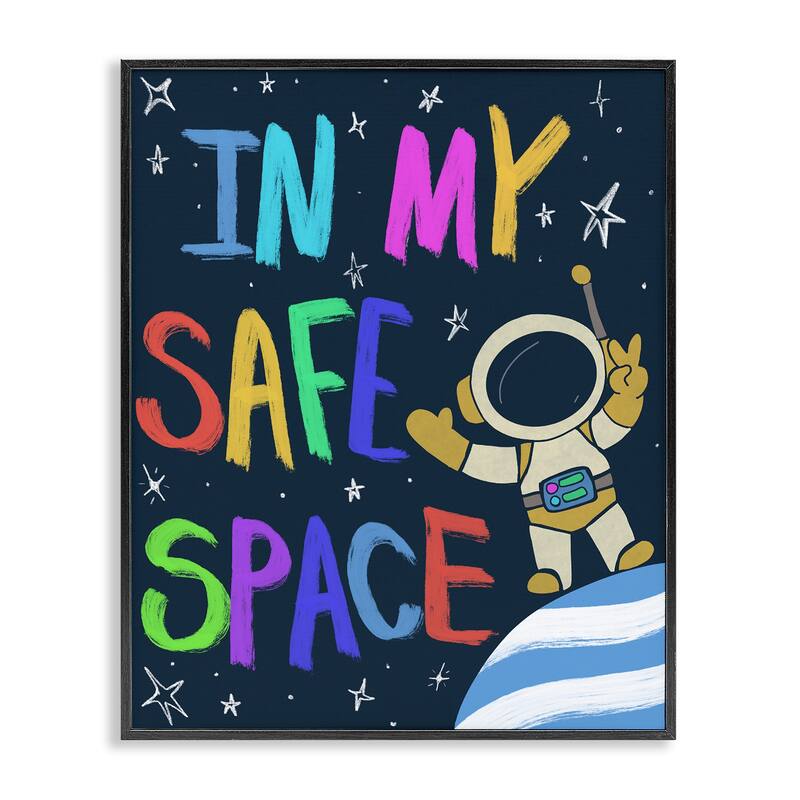 Stupell Comforting In My Safe Space Framed Giclee Art Design By Chen Alyesh - 16 x 20 - Black