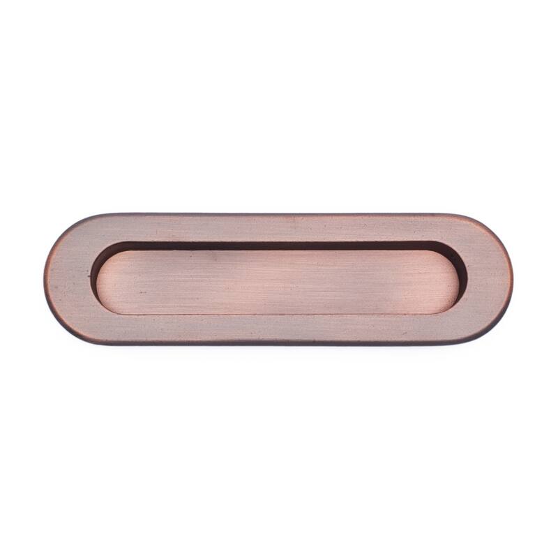RK International 5-1/2 Inch Long Flush Cabinet Pull - Distressed Copper