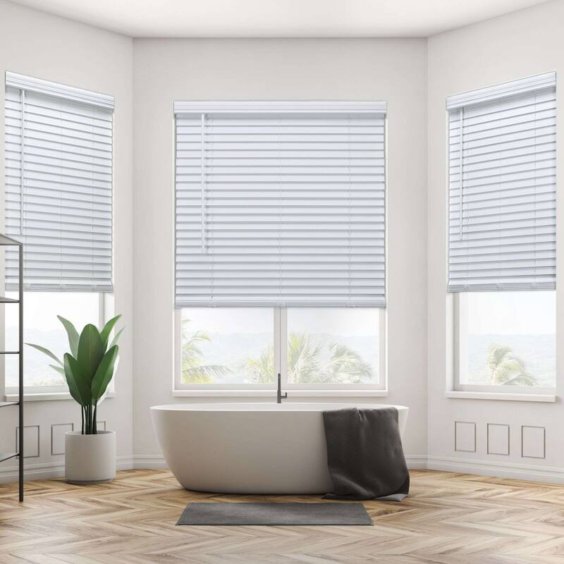 Linen Avenue Cordless Faux Wood Blind, Flush Inside Mount (No Valance Side Pieces Included, Arrives ½ Inch Narrower)