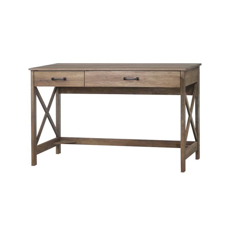 Saint Birch Alaska 47" Wrinting Desk with Two Drawers - Rustic Oak