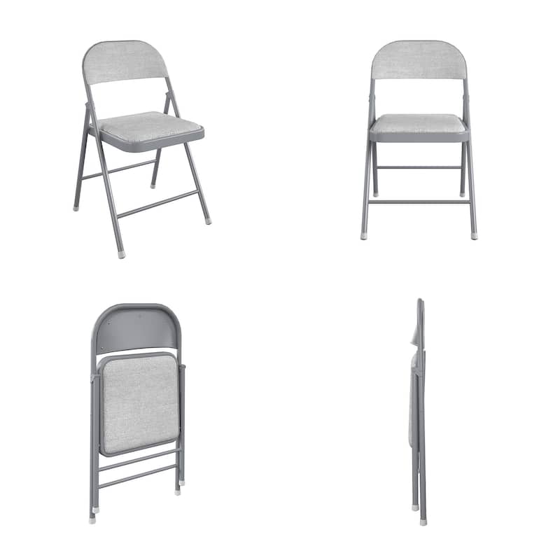 COSCO SmartFold Fabric Folding Chair, 4-Pack
