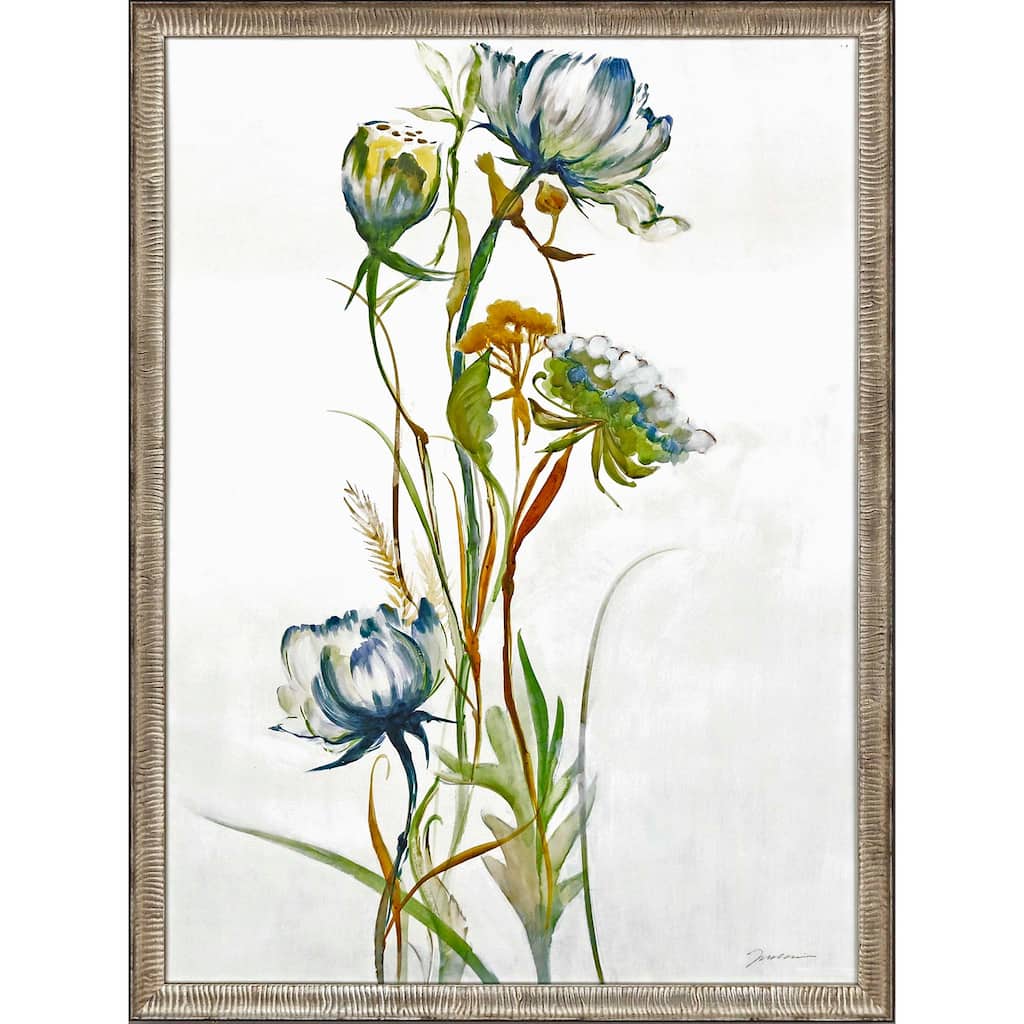 Late Summer Wildflower I Framed Art Giclee Under Glass - Multi-Color