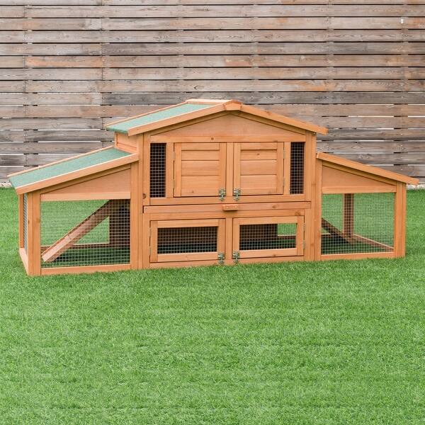 Shop Gymax 71 Large Chicken Coop Outdoor Garden Backyard Large