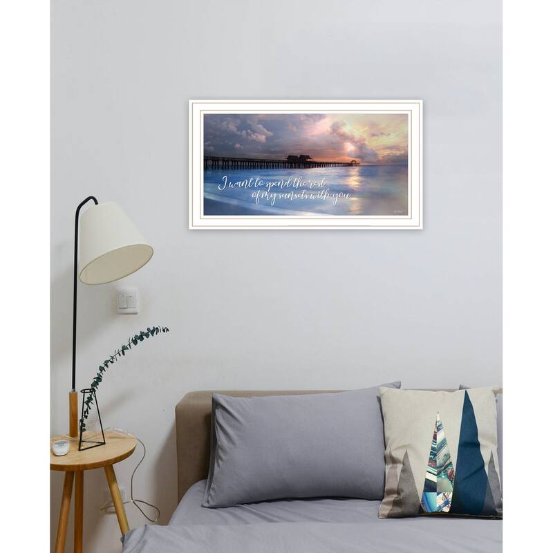 TrendyDecor4U "Rest of My Sunsets I" Framed Print Wall Art