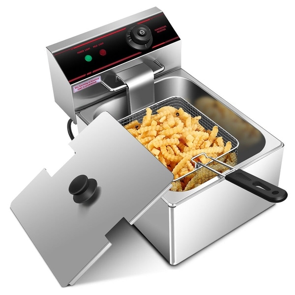 Gymax 2500W Deep Fryer Electric Commercial Tabletop Restaurant Frying