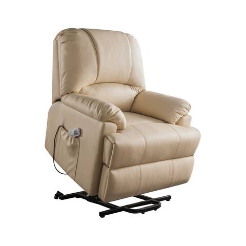 ACME Ixora Recliner with Power Lift and Massage in Beige