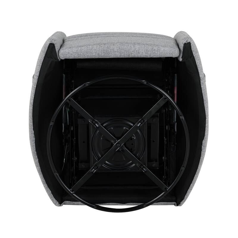 Upholstered Swivel Recliner Manual Rocker