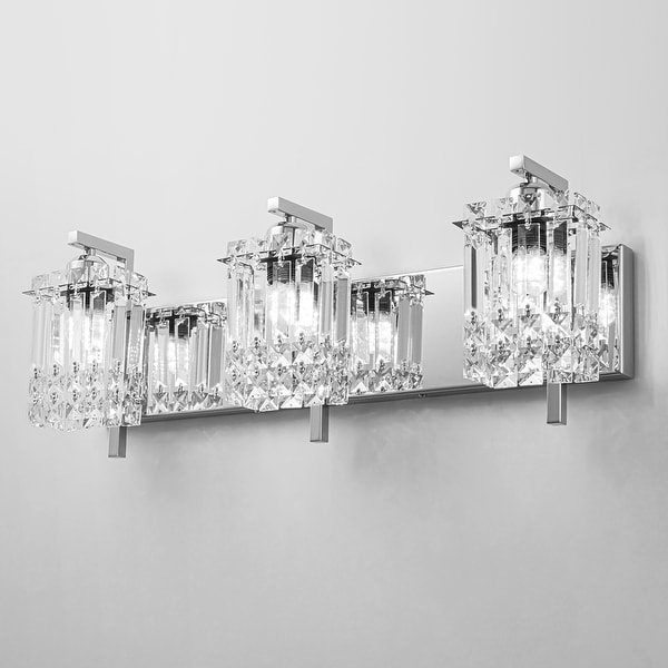 3 Light Modern Glam Crystal Bathroom Vanity Lights Wall Sconce Lighting for Mirror On Sale Bed Bath Beyond 40532739