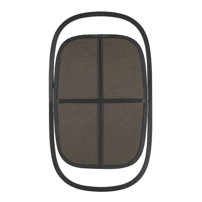 Danya B. Sonya 29.6-inch Contemporary Rectangular Wall Mirror with Black Iron Frame