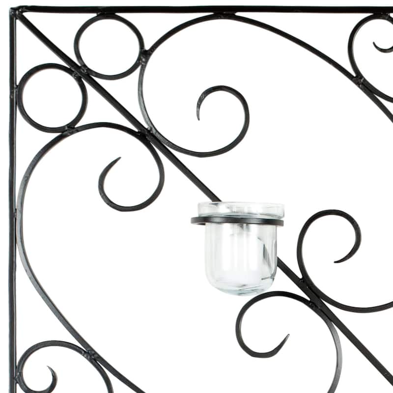 SAFAVIEH Cvetka Squared Candle Holder Wall Sconce - 28.3"x3.9"x28.3" - 28Wx4Dx28H