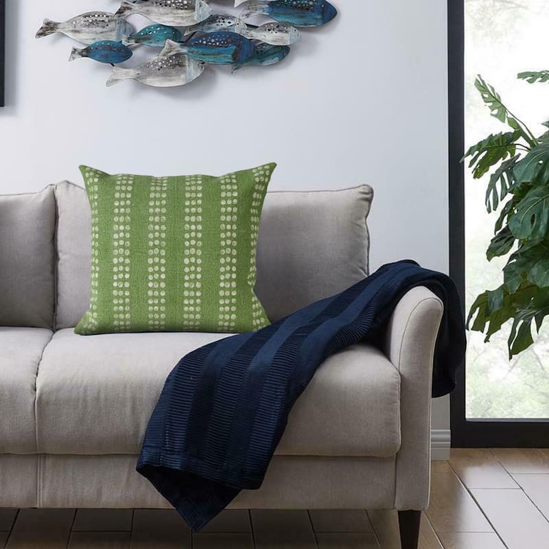 Sevita Polka Dot Stripe Stonewash Throw Pillow, Single or Set of 2
