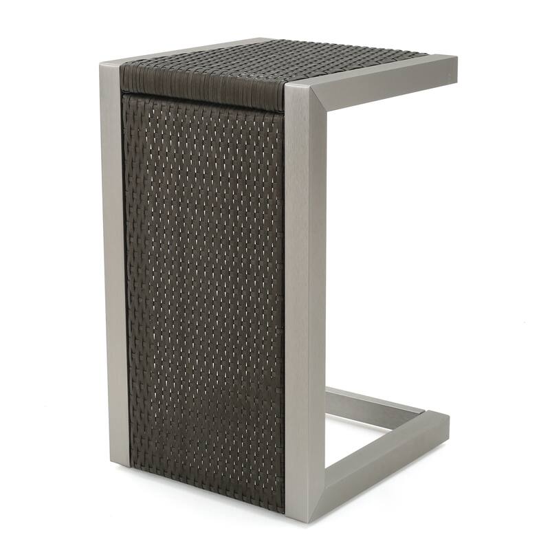 Cape Coral Mesh and Aluminum 3-piece Chaise Lounge with End Table Set by Christopher Knight Home
