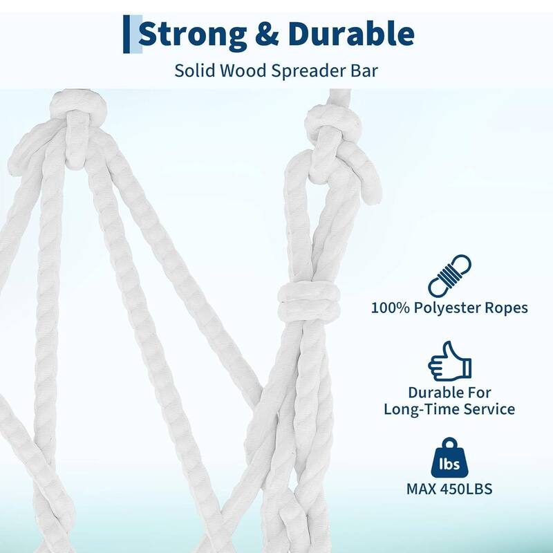 Durable Double Outdoor Hammock, Hanging Bed for Garden, Patio, Lawn