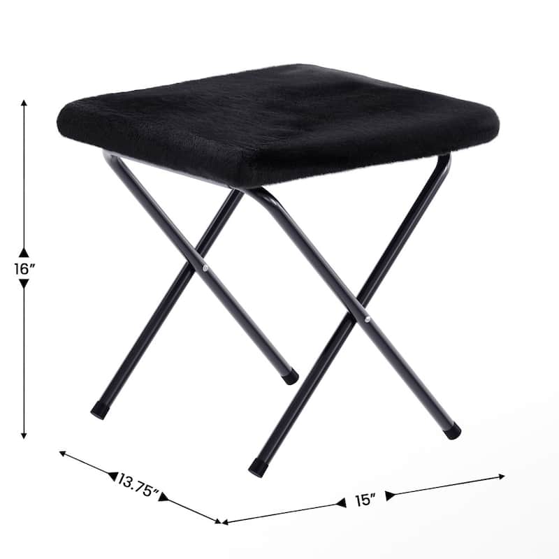 Upholstered XL Folding Saucer Chair with Ottoman - 31"D x 35.75"W x 33.5"H
