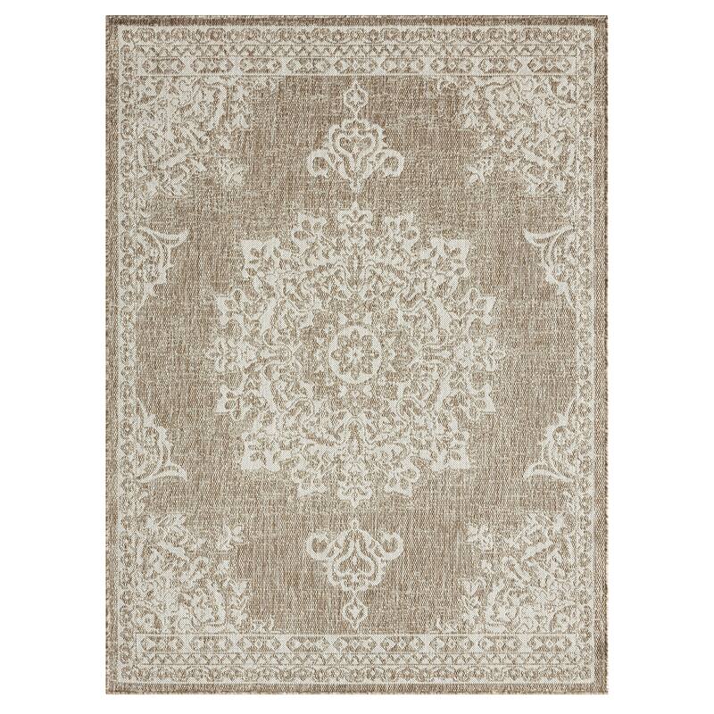 Nicole Miller Patio Country Azalea Indoor/Outdoor Area Rug - 5'2"x7'2" - Taupe