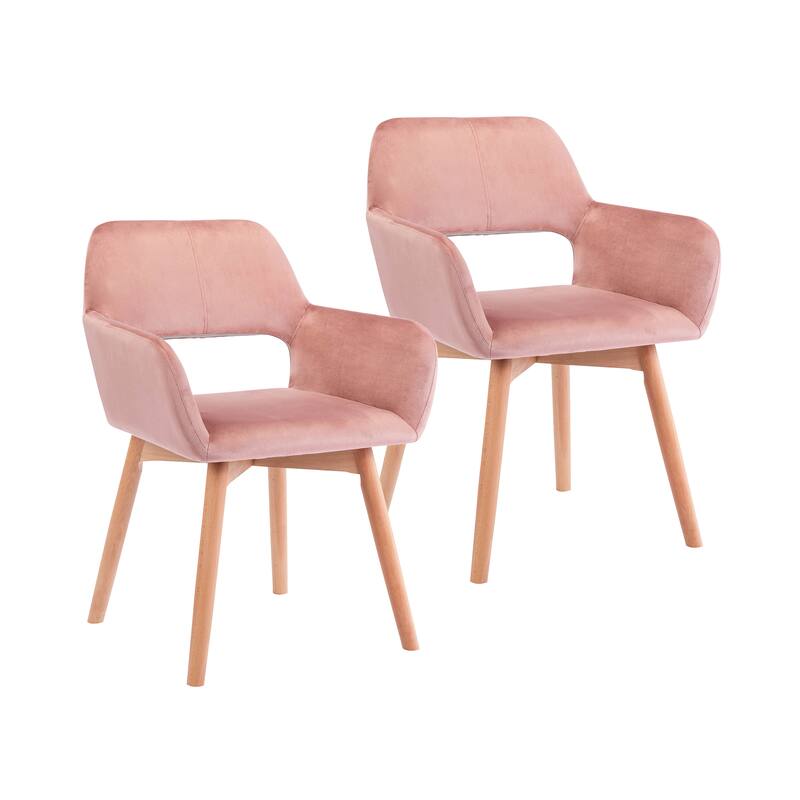 Porthos Home Diana Velvet/ Beech Wood Dining Chairs (Set of 2)