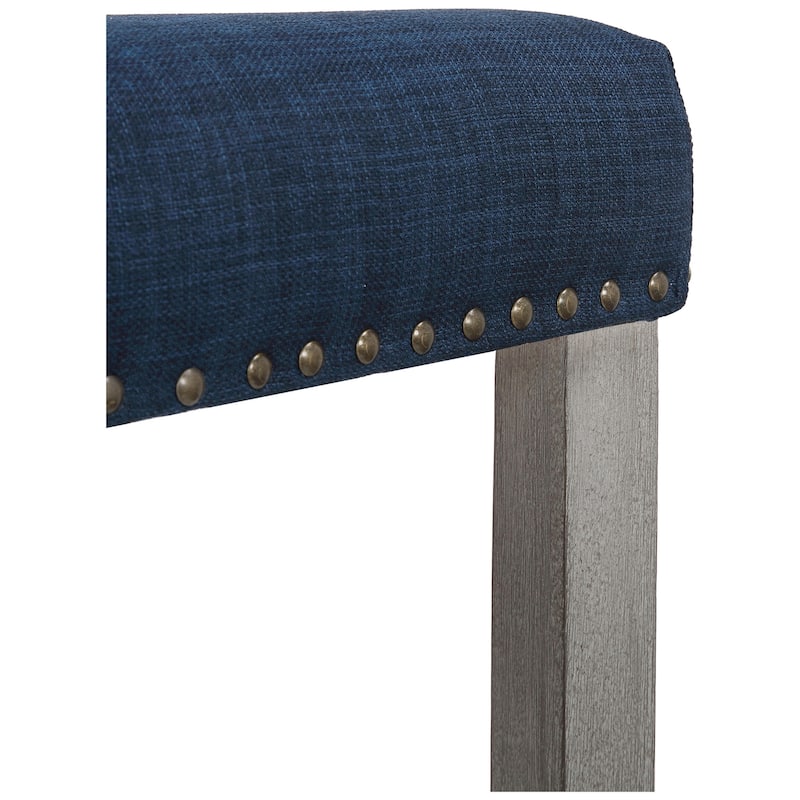 Jameson Upholstered Polyester Gray 24 Inch Counter Stool
