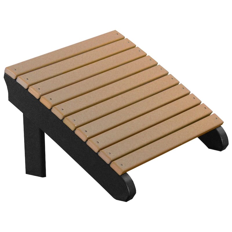 Poly Lumber Adirondack Footrest - Cedar & Black