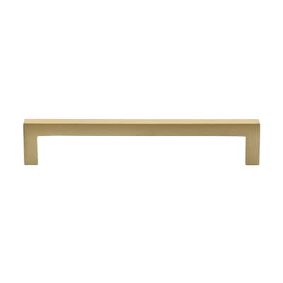 GlideRite 5-Pack 6-5/16 in. Center Satin Gold Solid Square Bar Pulls - Satin Gold