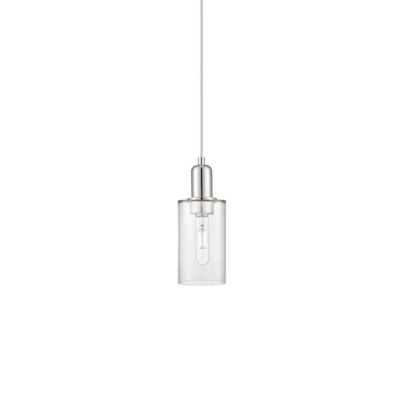 Innovations Lighting 716-1P-10-5 Clymer Pendant Clymer 5" Wide Mini - Polished Nickel / Clear