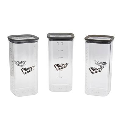 Mason Craft & More 6PC 57oz Clear Stackable Food Storage Set