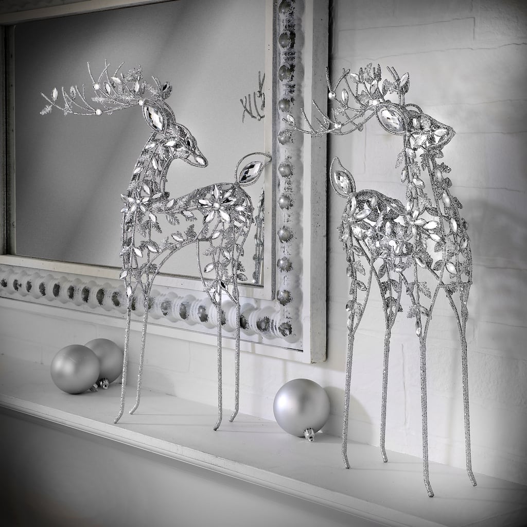 19.5" Wire Jewel Deer Set of 2
