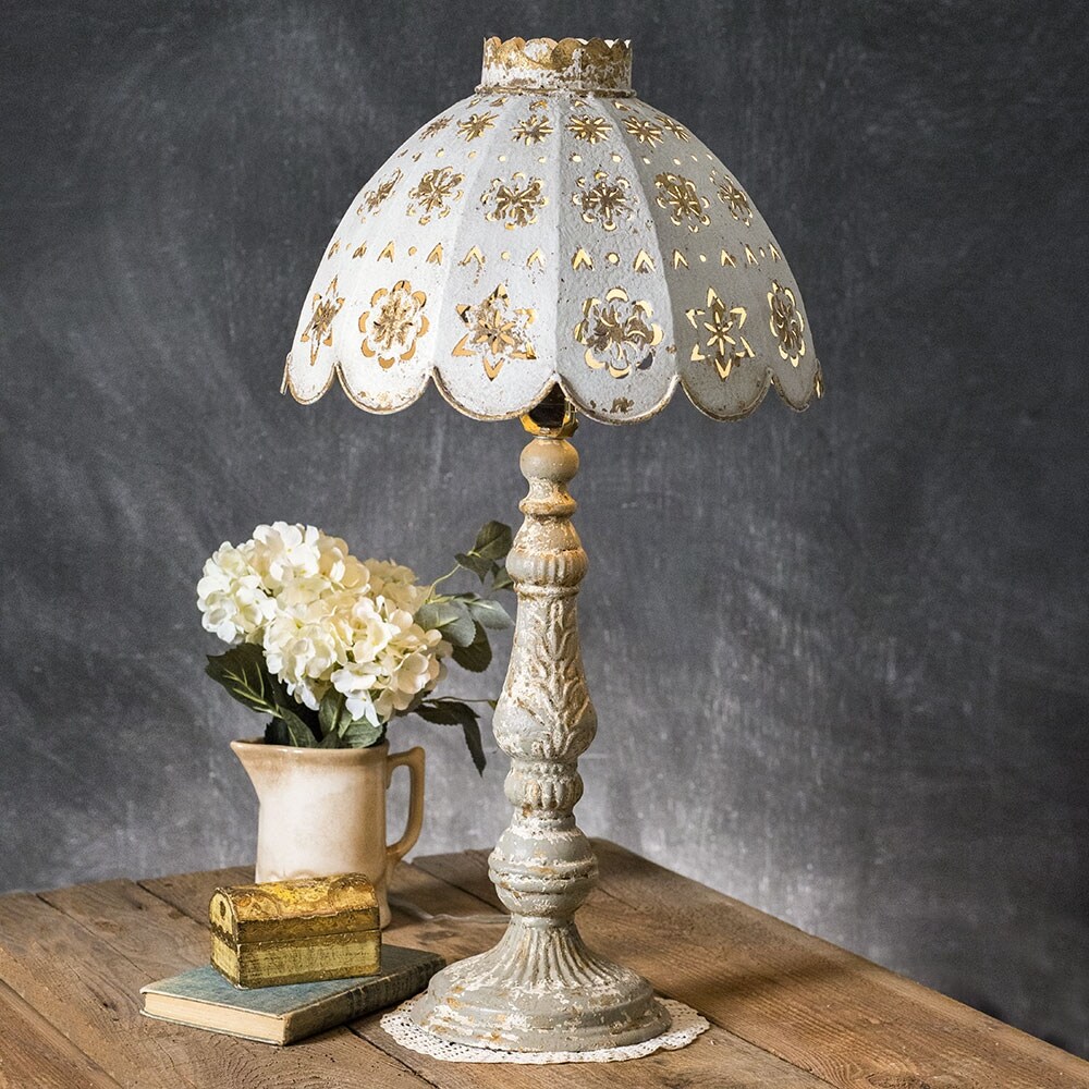 Overstock Table Lamp With Decorative Metal Shade From Overstock Com Shefinds