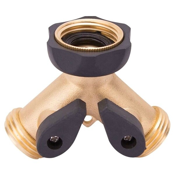 Mintcraft GB9105A3L Garden Hose Connector With Shut-Off, Brass - 3". Opens flyout.