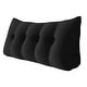 preview thumbnail 41 of 45, WOWMAX Headboard Reading Wedge Pillow Back Support Bed Rest TV Watch Full - Black