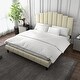 preview thumbnail 24 of 55, Tufted Upholstered Platform Bed with Sturdy Center Legs and Elegant Headboard for Bedroom by HULALA HOME