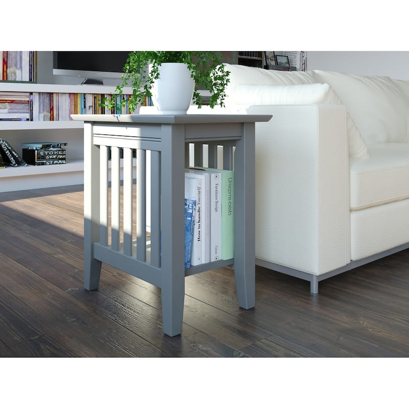 AFI Mission Chair Side Table - Grey