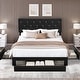 preview thumbnail 11 of 10, VECELO Upholstered Beds With Diamond Tufted Headboard Platform Bed Frame 7.9'' Under Bed Space
