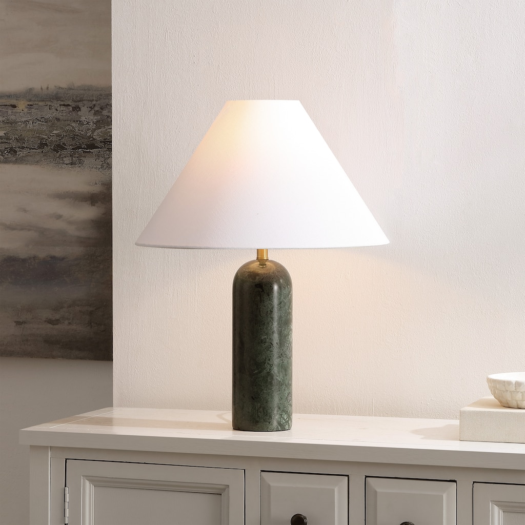 SAFAVIEH Lighting Selah, 21-inch, Marble Table Lamp - 17"W x 17"D x 21"H