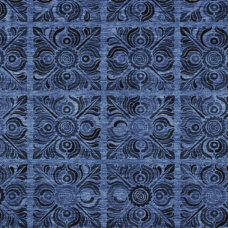 HomeRoots Medallion Transitional Rectangle Outdoor Rug