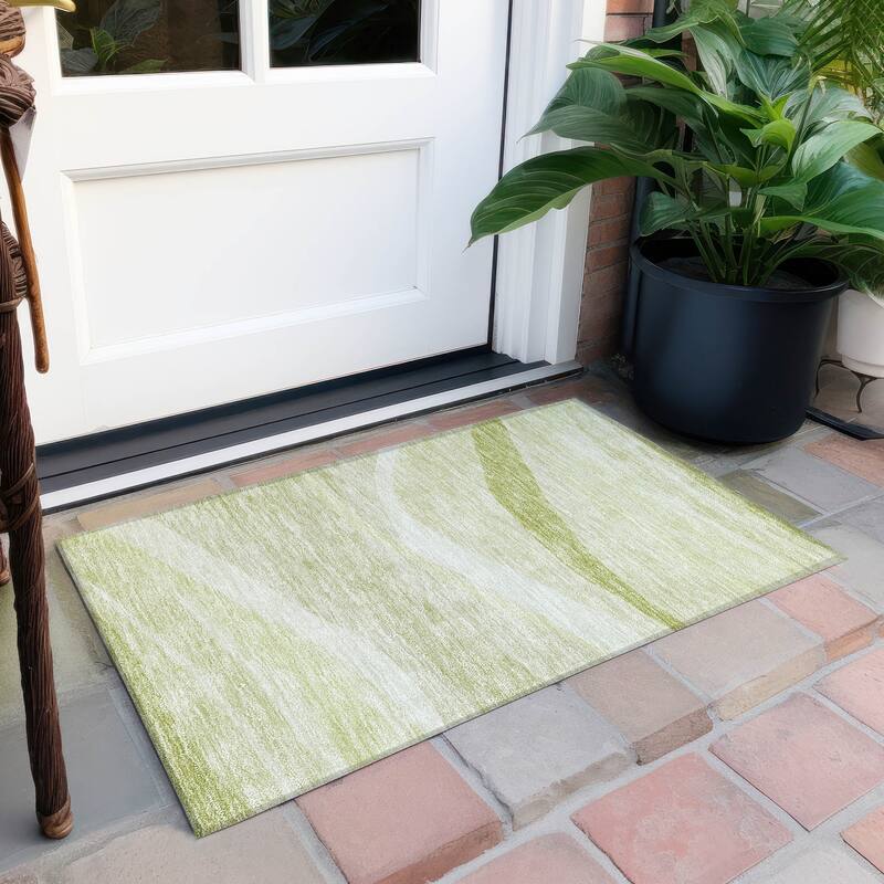 Machine Washable Indoor/ Outdoor Contemporary Deco Chantille Rug