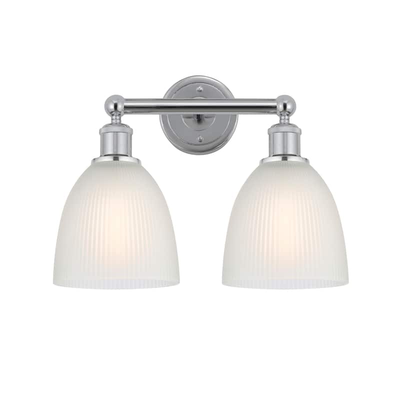 Innovations Lighting 616-2W-12-15 Castile Vanity Castile 2 Light 15" - Polished Chrome / White
