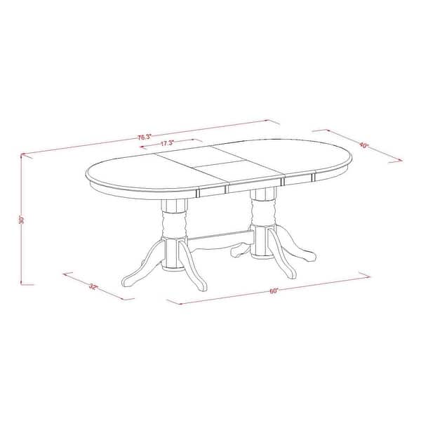 East West Furniture Dining Room Table Set an Oval Kitchen Table with