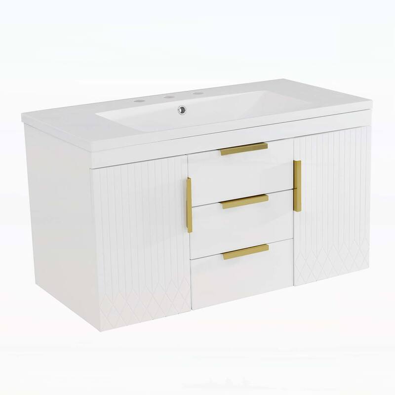 36'' Wall Mounted Bathroom Vanity
