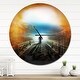 preview thumbnail 8 of 8, Designart 'Life after Death Large Tunnel' Oversized Landscapes Wall CLock