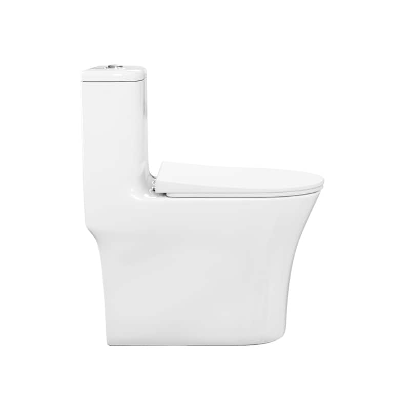 Cascade One-Piece Compact Toilet Dual-Flush 1.1/1.6" - 24.61" x 14.76" 28.35"