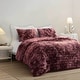 preview thumbnail 134 of 180, Wonderful Velvet 3 Piece Quilt Set 21073 Prune - King
