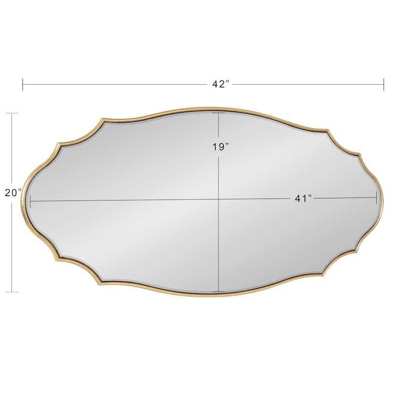 Kate and Laurel Leanna Scalloped Oval Wall Mirror