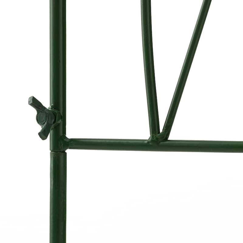 4 Pack Outdoor Metal Panel Garden Trellises for Climbing Plants with Stakes By Glitzhome