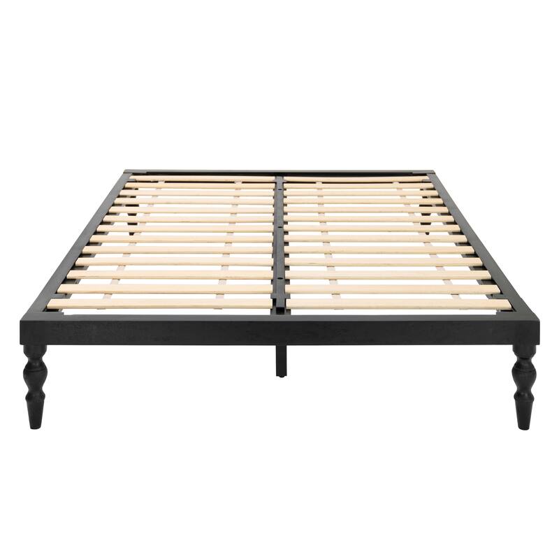 MH London Rhonda Solid Mango Wood Platform Bed