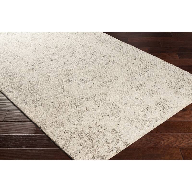Fatima Handmade Transitional Floral Wool Blend Area Rug