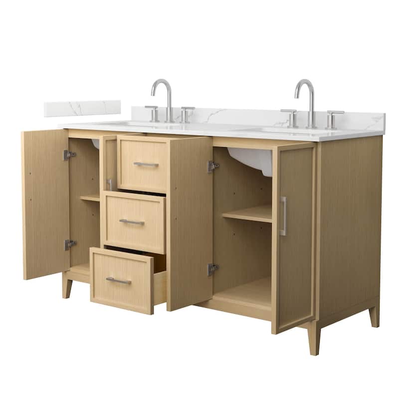 Wyndham Collection WCH717160D-QTZ-US3MXX Elan 60" Free Standing Double