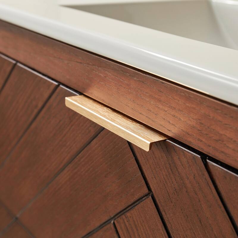 30-inch Wall-Mounted Floating Single Vanity with Ceramic Sink