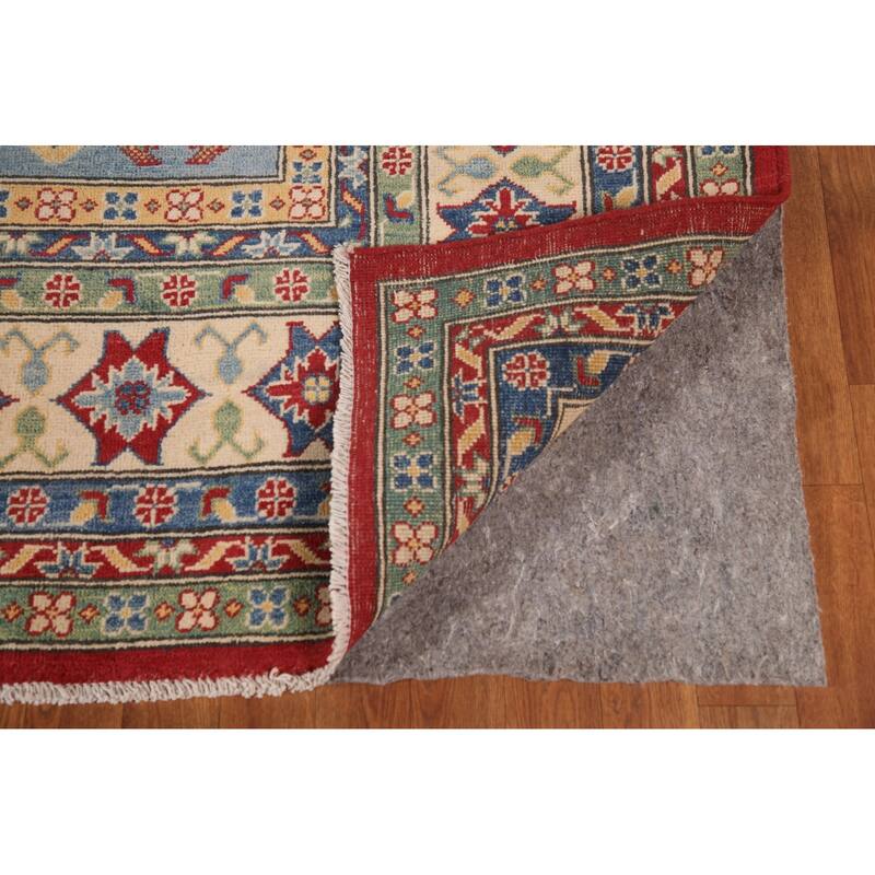 Red Kazak Area Rug Handmade Traditional Oriental Wool Carpet - 10'0"x 12'10"