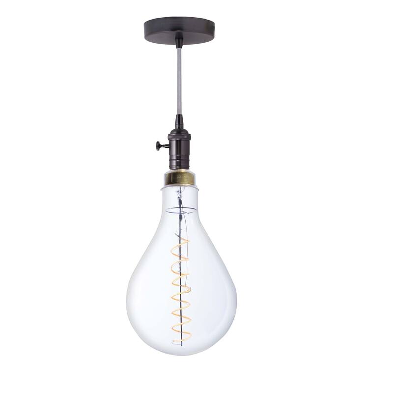 Bulbrite LED Grand Bulb and Pendant Kit of (1) 4 Watt Clear Glass 13" Pear Shaped Bulb